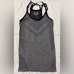 Gray Seamless Racerback Tank Top